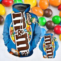 M And M Halloween Costume 3D Hoodie, M&M Face Halloween Costume
