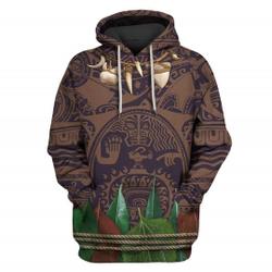 Moana Maui Full Over Print 3D Hoodie | Moana Cosplay Hoodie
