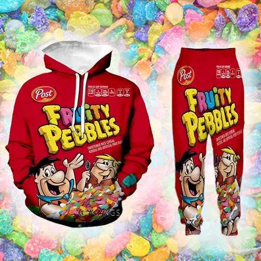 Candy Halloween Costume 3D Hoodie, Fruity Pebbles Candy Cosplay 3D