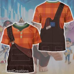 Wreck It Ralph Costume Cosplay, Funny Movie Character 3D Shirt Meaningful Gift For Family Gift For Boyfriend Valentine Gift
