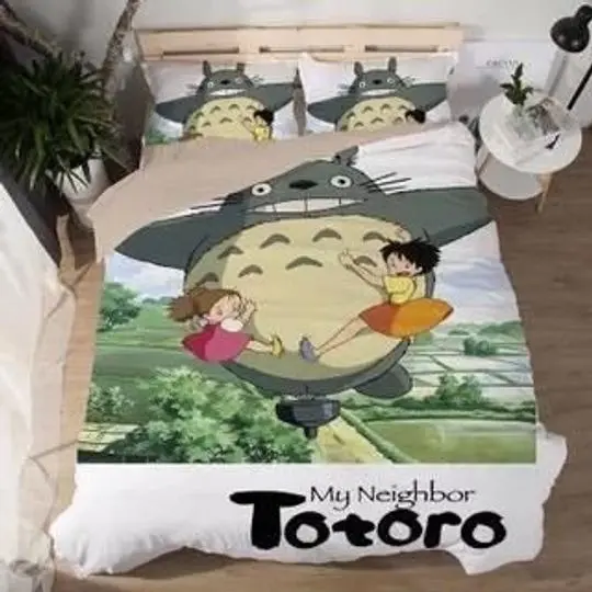Tonari no Totoro #2 Duvet Cover Pillowcase Bedding Set Gift For Your Girlfriend Boyfriend Gift For Love Gift For Friend Best Valentine Present Holiday Gift