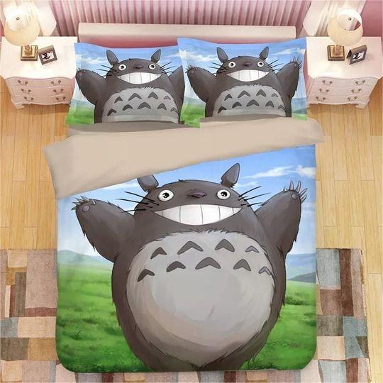 Tonari no Totoro #22 Duvet Cover Pillowcase Bedding Set Gift For Your Girlfriend Boyfriend Gift For Love Gift For Friend Best Valentine Present Holiday Gift