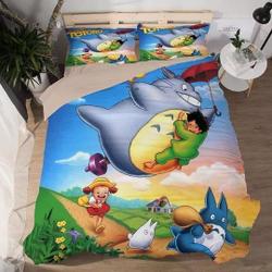 Tonari no Totoro #3 Duvet Cover Pillowcase Bedding Set Gift For Your Girlfriend Boyfriend Gift For Love Gift For Friend Best Valentine Present Holiday Gift