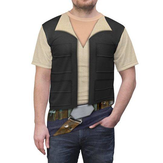 Star Wars Han Solo 3D Shirt, Star Wars Cosplay Costume Meaningful Gift For Family Gift For Boyfriend Valentine Gift