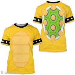Mario Bowser 3D Full Over Print Shirt | Bowser Costume Shirt Meaningful Gift For Family Gift For Boyfriend Valentine Gift