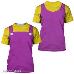 Mario Warior 3D Full Over Print Shirt | Wario Costume Shirt Meaningful Gift For Family Gift For Boyfriend Valentine Gift