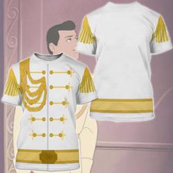 Prince Charming Costume 3D Shirt, Cinde Princess Halloween Shirt Meaningful Gift For Family Gift For Boyfriend Valentine Gift
