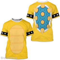Mario Bowser 3D Full Over Print Shirt| Bowser Costume Shirt Meaningful Gift For Family Gift For Boyfriend Valentine Gift