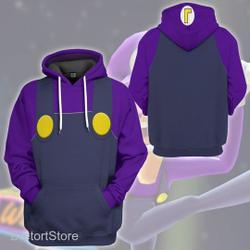 Mario Waluigi Halloween 3D Cosplay Shirt, Halloween Costume