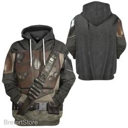 The Mandalorian 3D Costume Shirt, Star Wars Halloween Hoodie