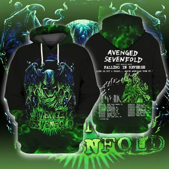 Avenged Sevenfold Life Is But A Dream North American Tour 2023 3D Hoodie