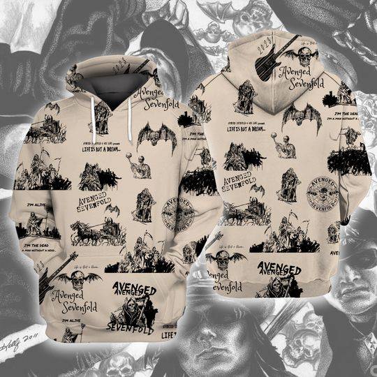 Avenged Sevenfold Life Is But A Dream North American Tour 2023 3D Hoodie