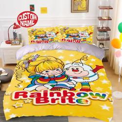 Rainbow Brite Bedding Set And Pillowcase, Rainbow Brite Duvet CoverGift For Your Girlfriend Boyfriend Gift For Love Gift For Friend Best Valentine Present Holiday Gift