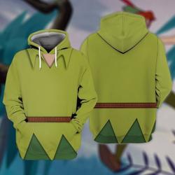 Petter Pan Costume Halloween 3D Full Printed Shirt, All Over Printed 3D Hoodie
