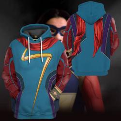 Unisex Ms Marvel Suit Full Over Print 3D Hoodie