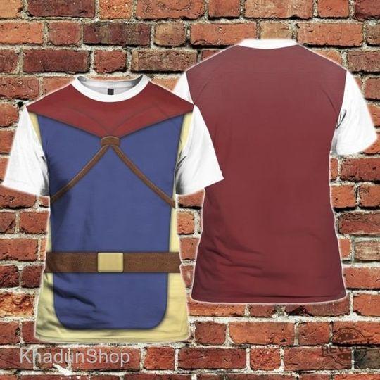 Snow White Prince 3D Costume Shirt, Halloween Costume For Family Group 3D Shirt Meaningful Gift For Family Gift For Boyfriend Valentine Gift