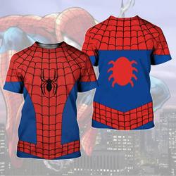 Spiderman Costume 3D Shirt, Spiderman Cosplay Halloween Party 3D Shirt Meaningful Gift For Family Gift For Boyfriend Valentine Gift