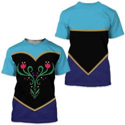 Frozen Anna Cosplay 3D Shirt, Frozen Halloween 3D Shirt Meaningful Gift For Family Gift For Boyfriend Valentine Gift
