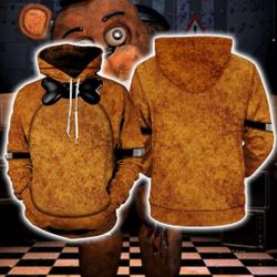 Fnaf Freddy Fazbear 3D Full Over Print Hoodie, Five Nights at Freddy