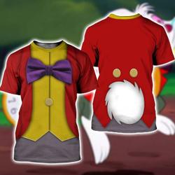 White Rabbit In Wonderland Cosplay 3D Shirt, Halloween Costume Meaningful Gift For Family Gift For Boyfriend Valentine Gift