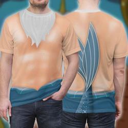 Mermaid King Costume Cosplay 3D Shirt, Little Princess Mermaid's Dad Meaningful Gift For Family Gift For Boyfriend Valentine Gift