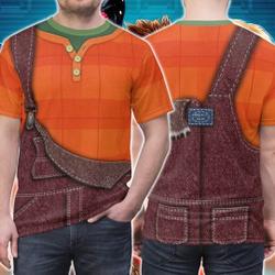 Wreck It Ralph Costume Cosplay Shirt, Funny Movie Character 3D Meaningful Gift For Family Gift For Boyfriend Valentine Gift