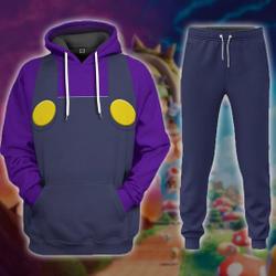 Waluigi Super Mario 3D All Over Print Hoodie, Halloween C
