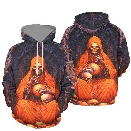 Halloween Mythical Colorful Skull 3D Hoodie