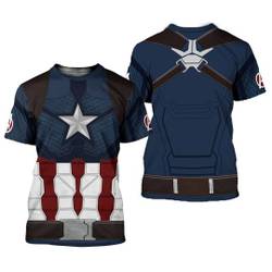 Captain 3D Unisex T-Shirt, Halloween Costume Meaningful Gift For Family Gift For Boyfriend Valentine Gift
