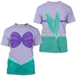 Cute Mermaid Women Costume 3D Shirt, Mermaid Little Princess Meaningful Gift For Family Gift For Boyfriend Valentine Gift