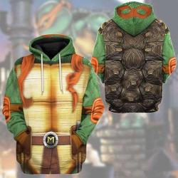 Orange Turtle Halloween Costume 3D Hoodie