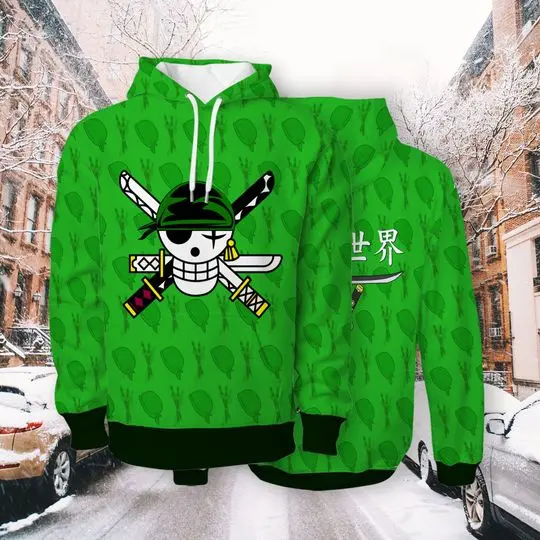 Hoodie Anime 3D Printed Zo O Piece Anime Sweatshirt Jacket For Christmas Gift