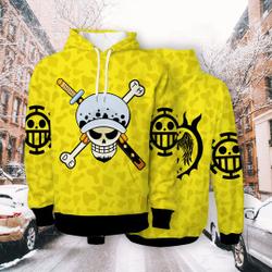 Hoodie Anime 3D Printed Law O Piece Anime Cosplay Sweatshirt Hooded Christmas Gift