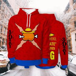 Hoodie Anime 3D Printed Luf Anime Cosplay Sweatshirt Pullover Hooded Christmas Gift