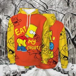 Hoodie Cartoon 3D Barts Son Character Simp Tv Series Pullover Sweatshirt Shirt Xmas Gift