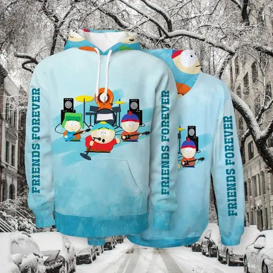 Hoodie Cartoon 3D Sweatshirt Hooded Men Xmas Gift Pullover Sweatshirt Shirt
