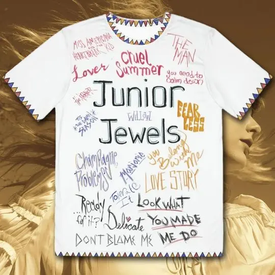 Junior Jewels Shirt, Custom Name and Number Taylor Shirt, You Belong With Me Outfit Meaningful Gift For Family Gift For Boyfriend Valentine Gift