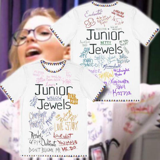 Junior Jewels Shirt, Custom Name and Number Taylor Shirt, You Belong With Me Outfit, Junior Jewels Taylor Eras Tour Meaningful Gift For Family Gift For Boyfriend Valentine Gift