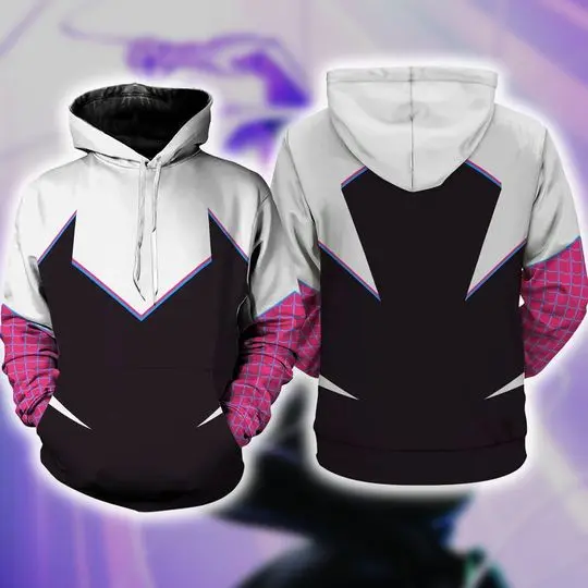 Spider Gwen Stacy 3D Hoodie, Halloween Costume 3D Hoodie