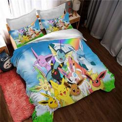 PKM Eevee Duvet Covers Bedding Set Gift For Your Girlfriend Boyfriend Gift For Love Gift For Friend Best Valentine Present Holiday Gift