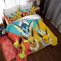 PKM Eevee Duvet Covers Bedding Set Gift For Your Girlfriend Boyfriend Gift For Love Gift For Friend Best Valentine Present Holiday Gift