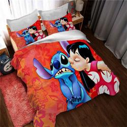 Lilo & Stitch Duvet Covers Bedding Set Gift For Your Girlfriend Boyfriend Gift For Love Gift For Friend Best Valentine Present Holiday Gift