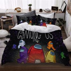 Among Us Duvet Covers Bedding Set Gift For Your Girlfriend Boyfriend Gift For Love Gift For Friend Best Valentine Present Holiday Gift
