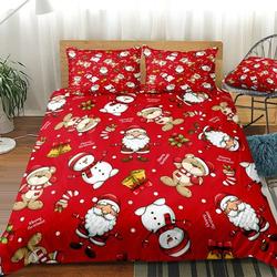 Merry Christmas Santa Claus  Duvet Covers Bedding Set Gift For Your Girlfriend Boyfriend Gift For Love Gift For Friend Best Valentine Present Holiday Gift