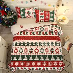 Christmas Bedding Set Snowflakes Christmas Tree Elk Home Bedding SetsGift For Your Girlfriend Boyfriend Gift For Love Gift For Friend Best Valentine Present Holiday Gift