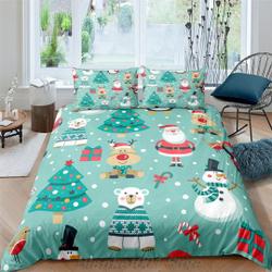 Christmas Bedding Set Snowflakes Christmas Tree Elk Home Bedding SetsGift For Your Girlfriend Boyfriend Gift For Love Gift For Friend Best Valentine Present Holiday Gift