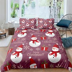 Christmas Bedding Set Snowflakes Christmas Tree Elk HomeGift For Your Girlfriend Boyfriend Gift For Love Gift For Friend Best Valentine Present Holiday Gift