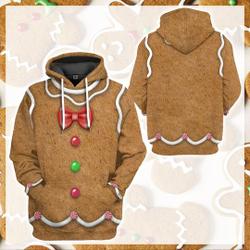 Gingerbread Man Cosplay Custom 3D All-Over Printed 3D Hoodie