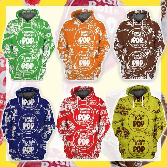Tootsie Roll Pop Candy Halloween 3D shirt, Sucker and Lollipop 3D Hoodie