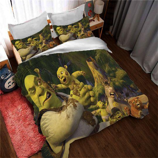 Shrek Duvet Covers Bedding Set Gift For Your Girlfriend Boyfriend Gift For Love Gift For Friend Best Valentine Present Holiday Gift